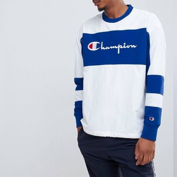 Champion Color Block Logo Sweatshirt Size 2XL - Picture 3 of 12